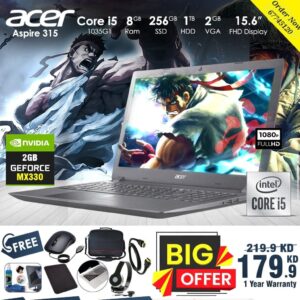 Acer Aspire 315 core i5 8GB RAM [ best price in kuwait ]