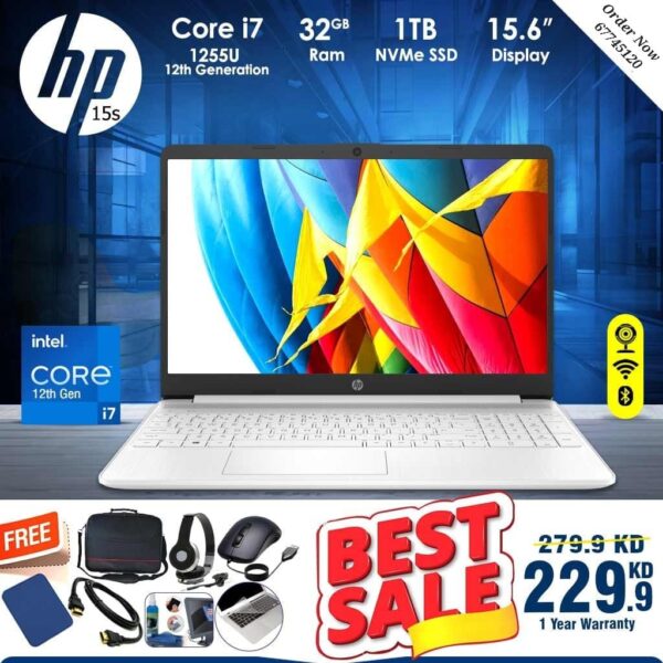 HP 15s Core i7 32 gb ram 1 tb ssd [ hp laptop offers in kuwait]
