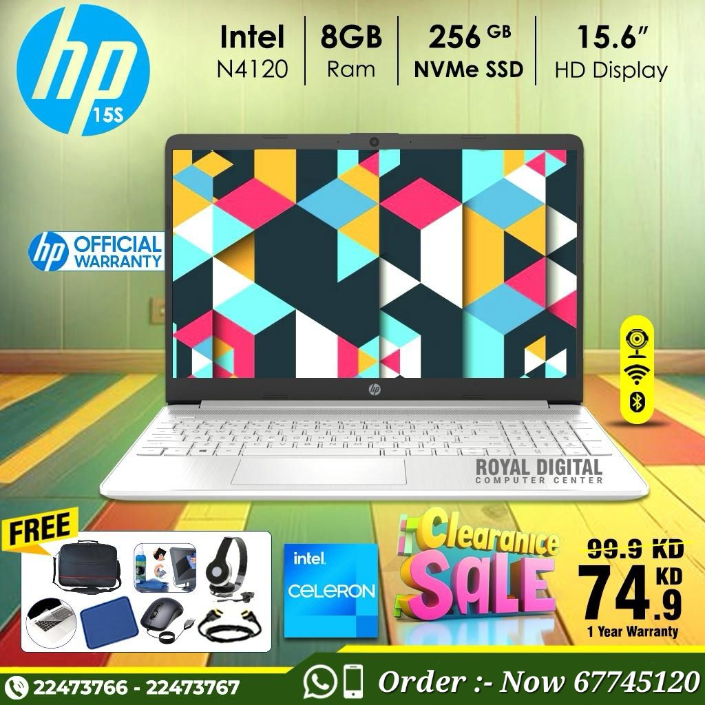 HP 15s Laptop 8 GB RAM [ Best Price In Kuwait ]