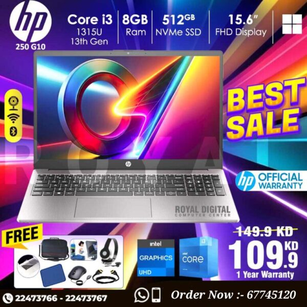 hp 250 g10 Core i3 8 gb 512 ssd [ selling sport offers in kuwait ]