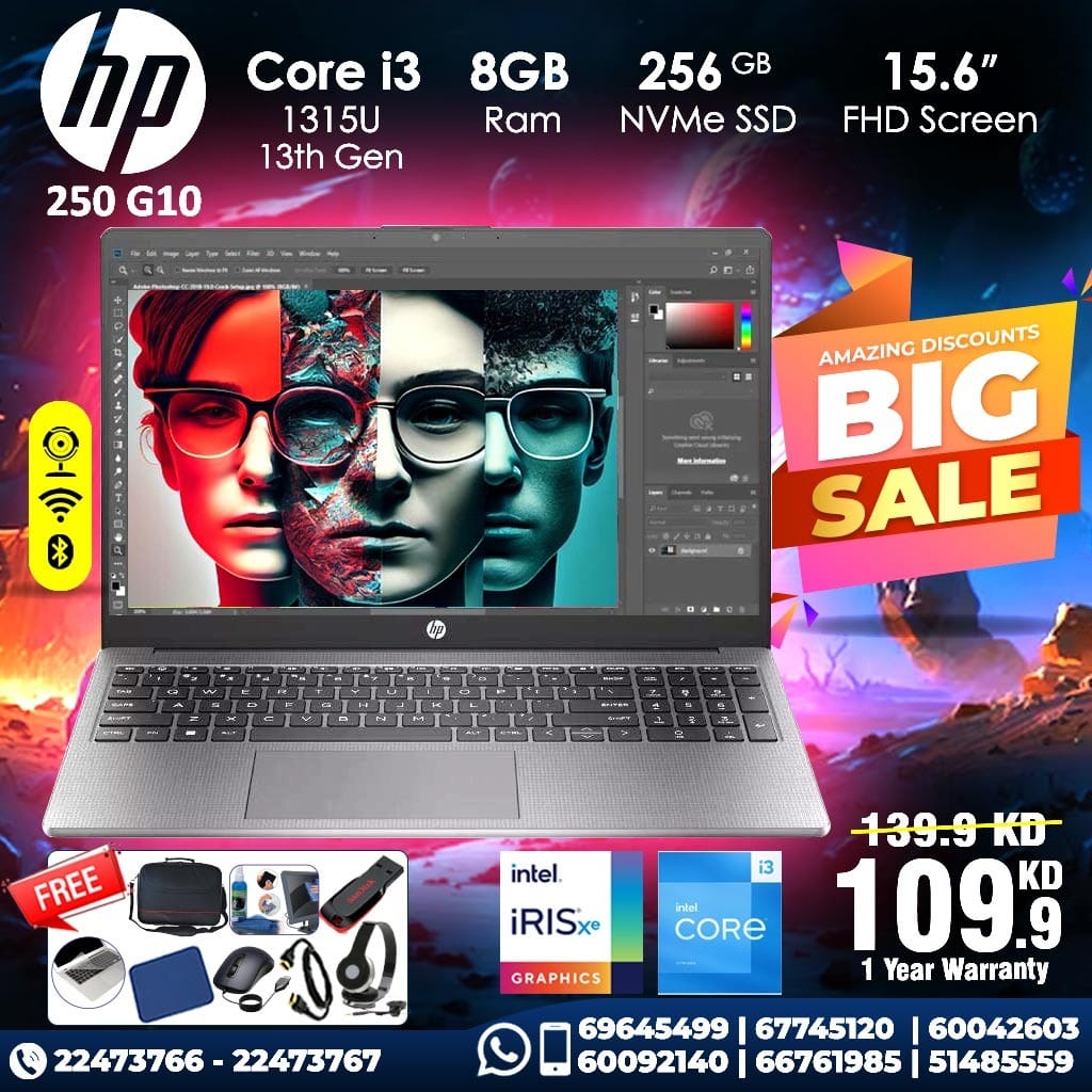 HP 250 G10 Core i3 Laptop 8 GB RAM [ Best Price in Kuwait ]