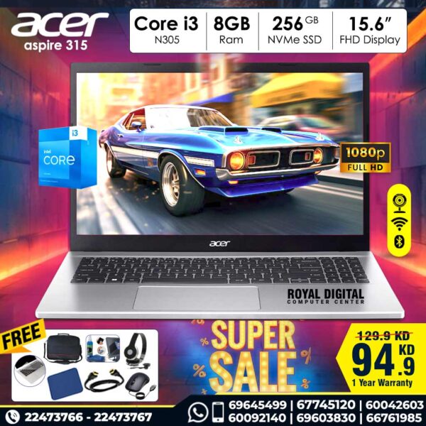 ACER Aspire 315 | Core i3 | 8 GB RAM