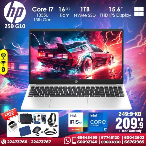 HP 250 G10 Core i7 16 GB RAM 1 TB NVMe SSD [ Best Price In Kuwait ]